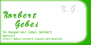 norbert gebei business card